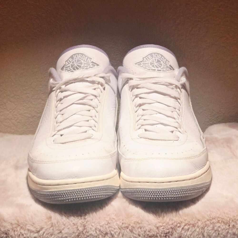 Nike Mens 13 Air Jordan 2/3 White Cement Grey Sail Shoes - Picture 3 of 8